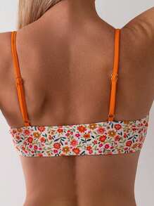SHEIN Swim Women's Floral Printed Bikini Set Summer Beach - Multicolor - View 4