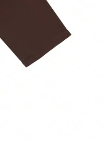 Manfinity Mode Men's Business Style Solid Brown Western Pants, Men Slim Fit Pants, Slim Fit Men Pants - Coffee Brown - View 5