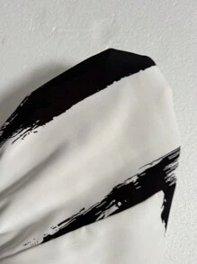 Chiquease 女士刷印v領蝙蝠短袖連體褲 - 彩色 - 查看 5