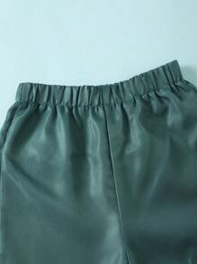 SHEIN Young Boy Tropical Print Shirt & Shorts With Tee