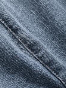 Dazy Designer Women Strapless Blue Denim Top With A Stylish Design - Medium Wash - View 8