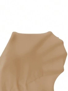 SHEIN Allurite Đầm xòe cổ vuông tay dài thắt nút cắt eo bên hông dành cho nữ - Màu Khaki - Xem 7
