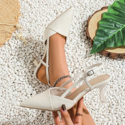 Talons Hauts Pour Femmes À Bout Pointu, Chaussures À La Mode Et Polyvalentes