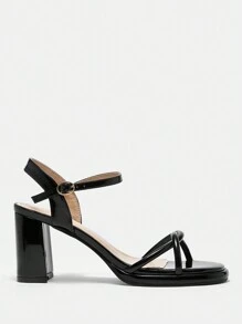 Woman Shoes High Heeled Sandals For Spring And Summer - Black - View 2