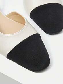 MOTF PREMIUM 拼接舒适女士平底鞋度假鞋，适合夏季、春假和复活节 - 米色 - 查看 5