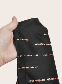 SHEIN Clasi 閃爍印花雙排扣西裝外套 - 彩色 - 查看 5