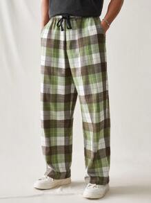 Manfinity VCAY Men's Plaid Woven Casual Trousers