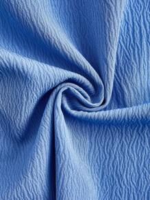 Vintamour 復古女裝藍色連衣裙，夏季服裝，開齋節連衣裙，長版連衣裙，夏日短裙套裝藍色連衣裙 - 藍色 - 查看 9