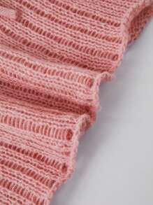 SHEIN Unity 拼色前結實心針織束胸上衣 - 彩色 - 查看 5