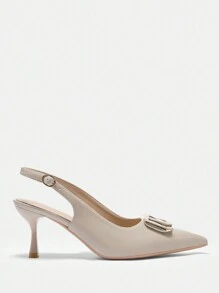 CUCCOO BIZCHIC Damenschuhe modische High Heels, vielseitig und für den täglichen Gebrauch im Frühling und Sommer geeignet, Urlaubsschuhe Sommer elegant alles passend, Geschäftlicher Lässig Business Chic Frühjahrsschuhe Frühlingsferien Ostern - Aprikosenfarben - Übersicht 2