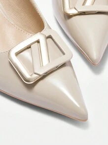 CUCCOO BIZCHIC Damenschuhe modische High Heels, vielseitig und für den täglichen Gebrauch im Frühling und Sommer geeignet, Urlaubsschuhe Sommer elegant alles passend, Geschäftlicher Lässig Business Chic Frühjahrsschuhe Frühlingsferien Ostern - Aprikosenfarben - Übersicht 6