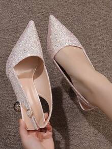 Của phụ nữ Gợi cảm Pointed Toe Giày cao gót Giường đơn Giày dép , Tất cả Tròn - Màu Hồng baby - Xem 6