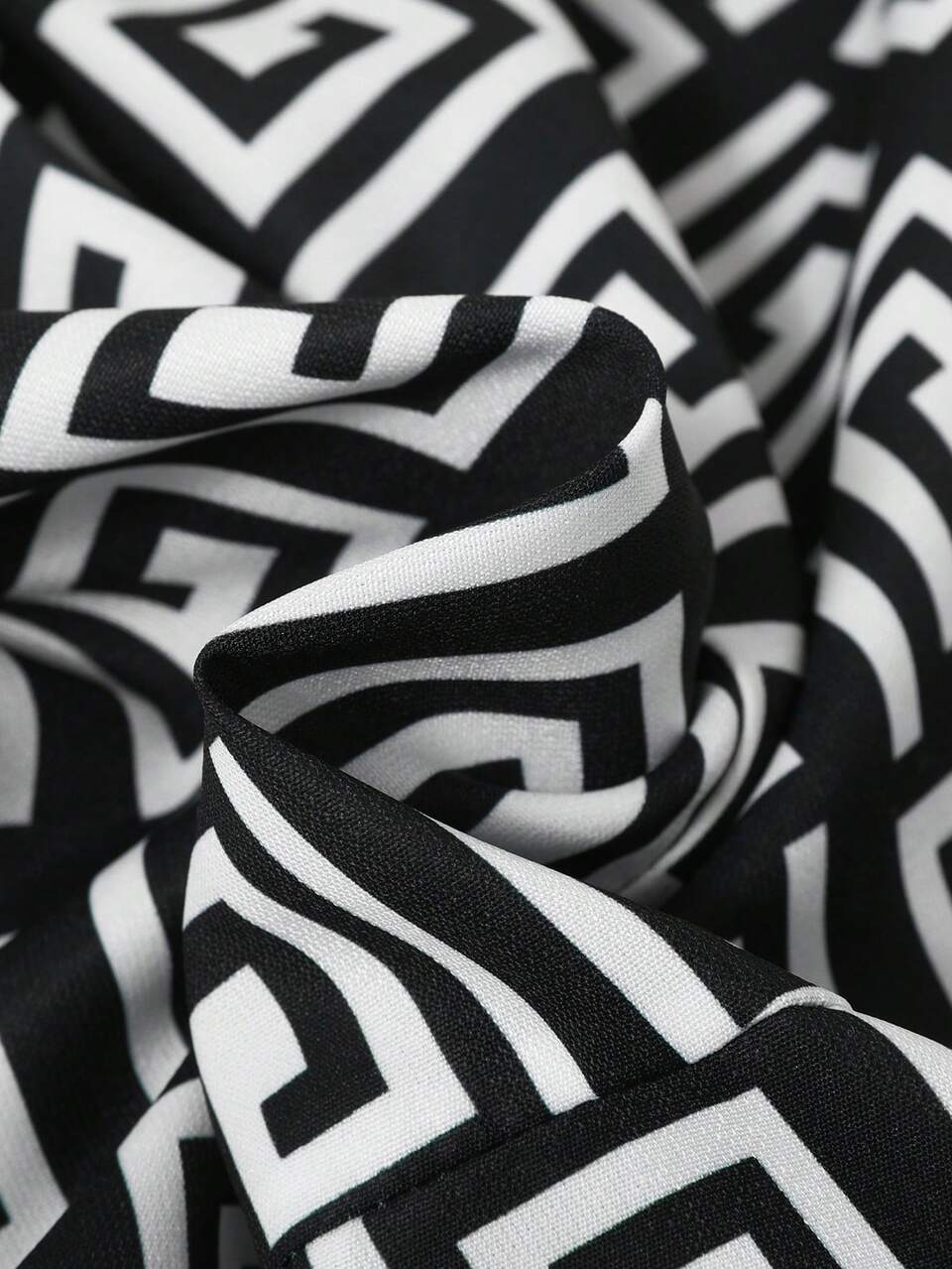 Young Boy Casual Collar Geometric Pattern Jumpsuit