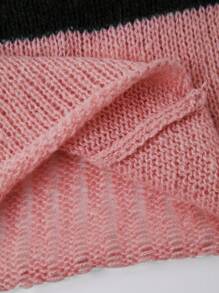 SHEIN Unity 拼色前結實心針織束胸上衣 - 彩色 - 查看 6