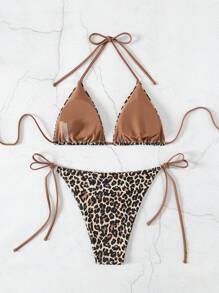 Swim Vcay Leopard Print Bikini Set, Summer Beach