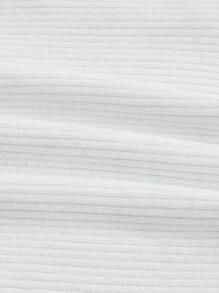 SHEIN MOD Top De Punto De Primavera Blanco De Talla Grande - Blanco - Ver 4