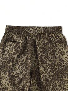 Manfinity Roghcode Quần họa tiết da báo nam Oversize dài camo đồ họa màu xanh quân đội đi chơi - Nhiều màu - Xem 8