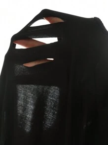 Slaydiva 夏季性感优雅镂空连体衣 - 黑色 - 查看 8