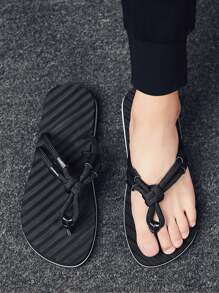 Dép đi biển ngoài trời chống trượt cho nam, mùa xuân/hè, thời trang cá nhân hóa - màu đen - Xem 2