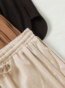 Flirla 加大碼純色束腰短褲 - 彩色 - 查看 6