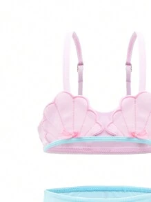 SHEIN Baby Girl Swimwear Set, Shell Shaped Ruffle Swimsuit & Swimwear, Beach Dress