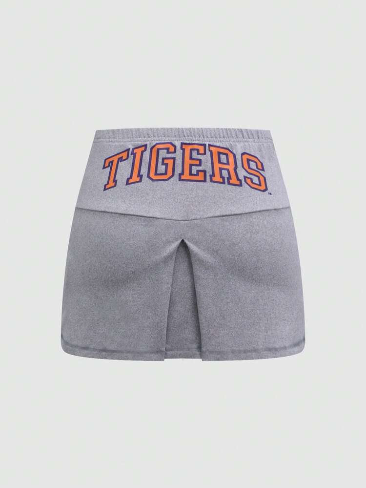 Mini Skirt With Alphabets/Letters Printed Design