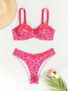 SHEIN Swim Summer Paisley Print Bikini Set - Multicolor - View 1
