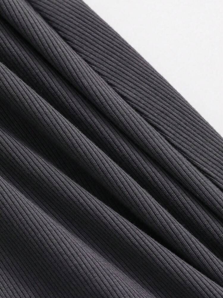 Ladies' Plain Color Belted Dress Sundress Maxi Dress