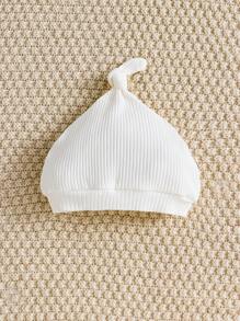 SHEIN Baby Boy Letter Printed Jumpsuit With Hat And Mittens - White - View 3