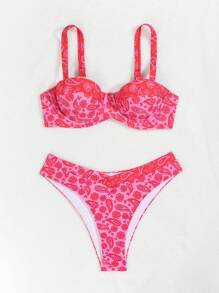 SHEIN Swim Summer Paisley Print Bikini Set - Multicolor - View 4