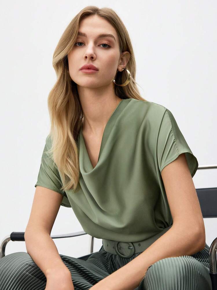 Women's Casual  Green Camouflage Print Wide Leg Pants