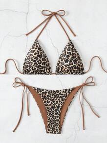 Swim Vcay Leopard Print Bikini Set, Summer Beach