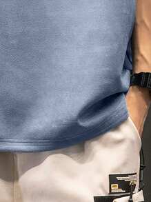 男士字母圖案落肩T恤