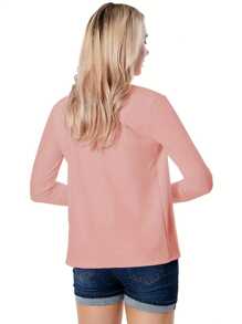 INAWLY Ladies' Solid Color Regular Open-Front Jacket