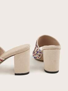 Màu Quả mơ Faux Suede Pha lê Tô điểm Sành điệu Của phụ nữ Giày cao gót Dép xăng đan Đối với Mặc hàng ngày , Yến tiệc , Các bữa tiệc ( Và Màu sắc Của Kim cương giả Ngẫu nhiên ) - Màu be - Xem 5