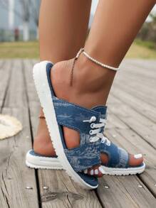 2024 Latest Women Casual Versatile Sports Sandals - Blue - View 2