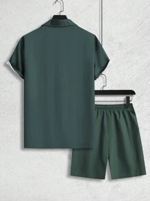 Manfinity Homme Nam Họa tiết Hình học In Ngắn tay Áo sơ mi Và Bộ quần short - Nhiều màu - Xem 3