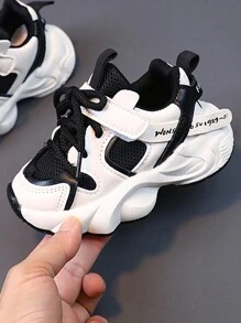 嬰兒女孩時尚、防滑、舒適、輕便的鞋子,附有鞋帶 - 黑色 - 查看 3