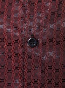 Manfinity Homme Men Allover Print Shirt - Burgundy - View 4