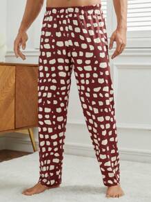 Men's Elastic Waist Homewear Pants (2pcs/Set) - Multicolor - View 1