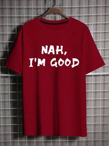 Manfinity Homme 男士短袖t卹,印有口號