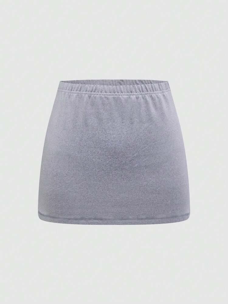 Mini Skirt With Alphabets/Letters Printed Design