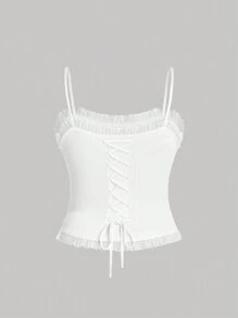 SHEIN MOD Top De Punto De Primavera Blanco De Talla Grande - Blanco - Ver 1
