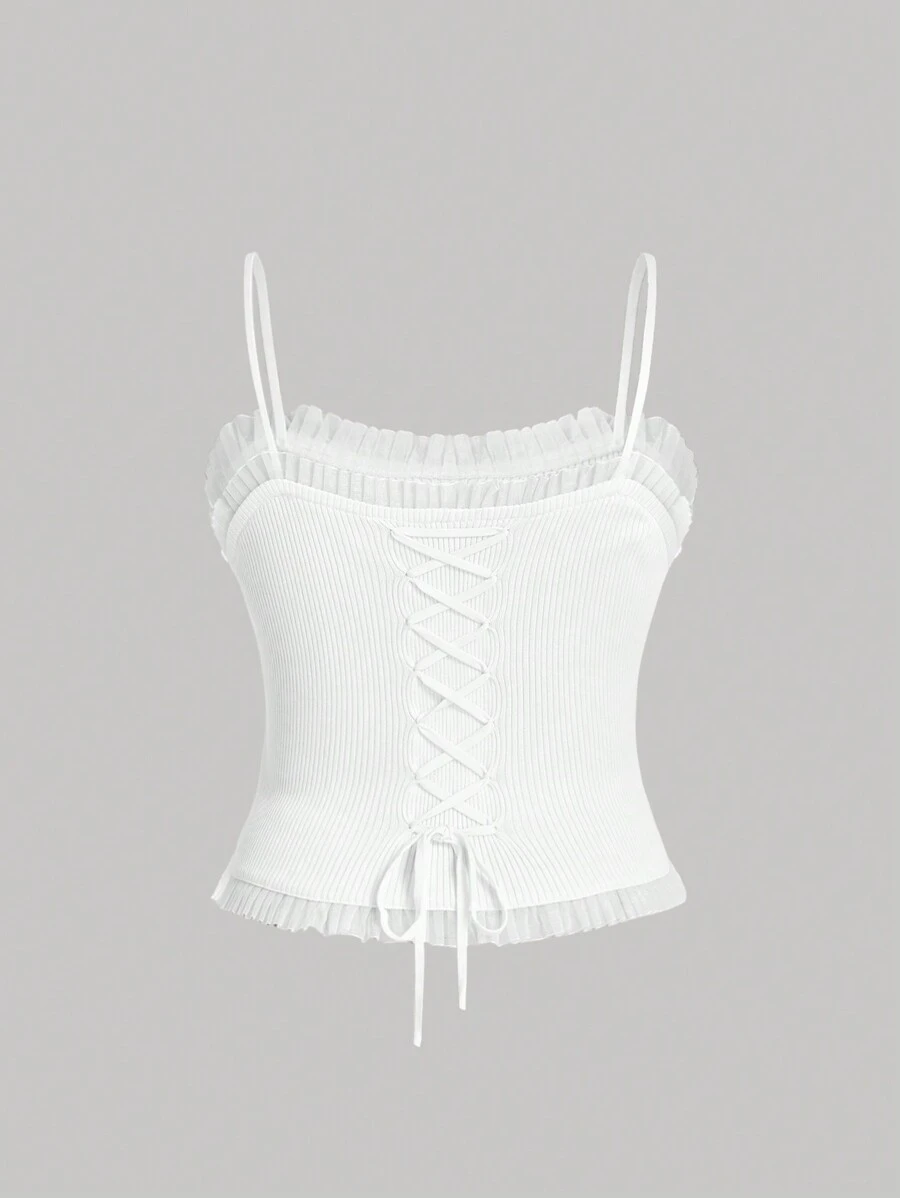 SHEIN MOD Kích thước lớn Trắng Mùa Xuân Knit ngọn - trắng - Xem 1