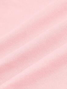 SHEIN EZwear Light Pink Pleated Slim Fit Halter Top