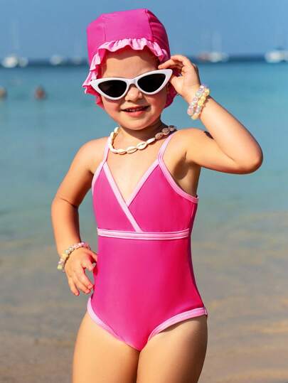 Young Girl Ruffled Cami One Piece Swimsuit