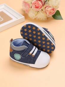 Bottes Bleues Pour Bébé Garçon Avec Autocollants D'alphabet