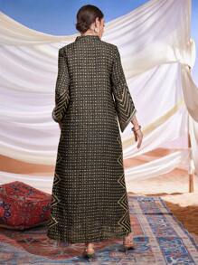 Al Najma Women's Elegant Arabian Style Dress - Multicolor - View 2