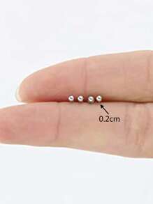 6pairs/set Stainless Steel Earrings