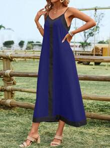 Breezaya 色塊細肩無袖連身裙